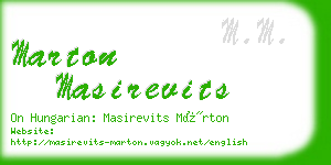 marton masirevits business card